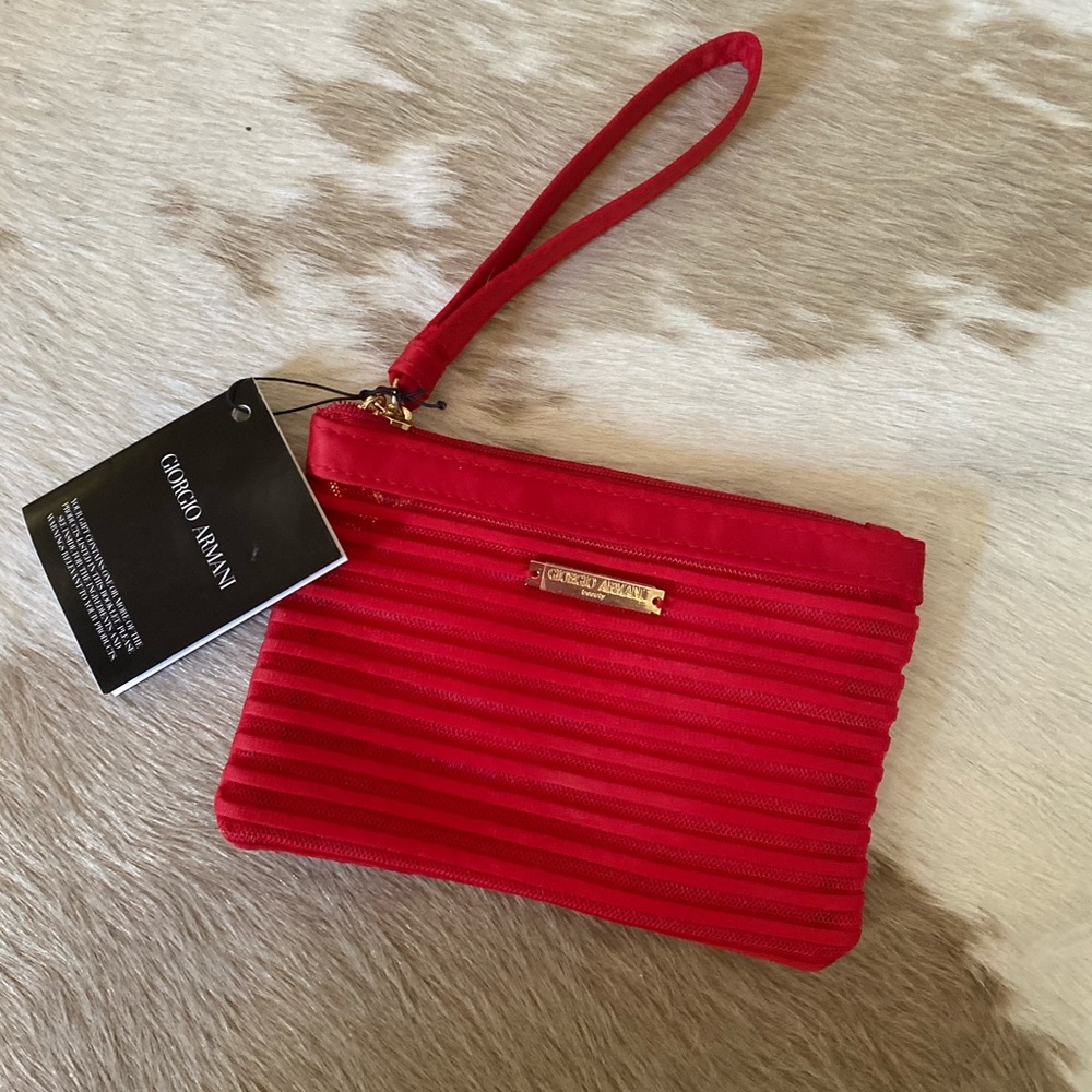 NWT Giorgio Armani wristlet bag